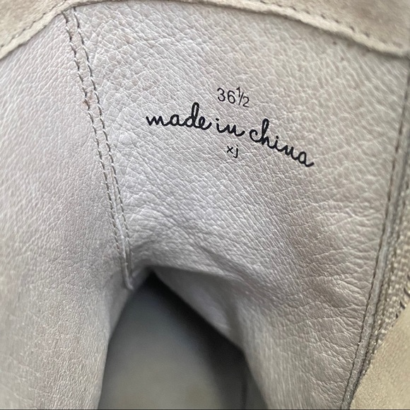 Joie Suede Ruffle Ankle Bootie NWOT 36.5 Pale Grey - Picture 15 of 16